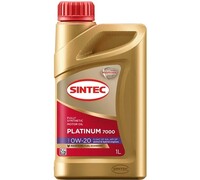 Моторное синтетическое масло Sintec PLATINUM SAE 0W-20 API SP, ILSAC GF-6, 1 л