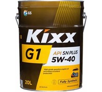 Синтетическое моторное масло KIXX G1 SN Plus 5W-40 20л