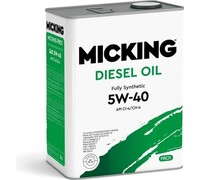 Моторное масло Micking Diesel Oil PRO1 5W-40 синтетическое API CI-4/CH-4 для дизельных двигателей 4 л