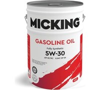 Моторное масло Micking Gasoline Oil MG1 5W-30 синтетическое API SP/RC для бензиновых двигателей 20л