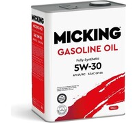 Моторное масло Micking Gasoline Oil MG1 5W-30 синтетическое API SP/RC для бензиновых двигателей 4 л