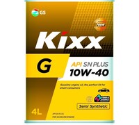 Моторное масло KIXX G1 Plus SN, 10W40, полусинтетическое, 4 л
