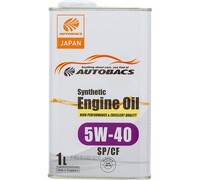 Моторное масло AUTOBACS 5W-40, SYNTHETIC, API SP/CF, 1 л