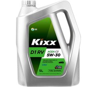 Синтетическое моторное масло KIXX D1 RV C3 5w-30 API SN/CF, ACEA A3/B4/C3 5л