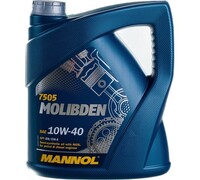 Полусинтетическое моторное масло MANNOL MOLIBDEN 10W40, 4 л