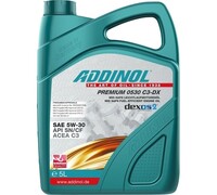 Моторное масло Addinol Premium 0530 C3-DX синтетическое, 5W-30, 5 л