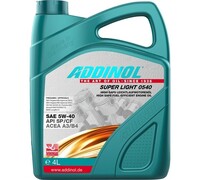 Моторное масло Addinol Super Light 0540 синтетическое, 5W-40, 4л